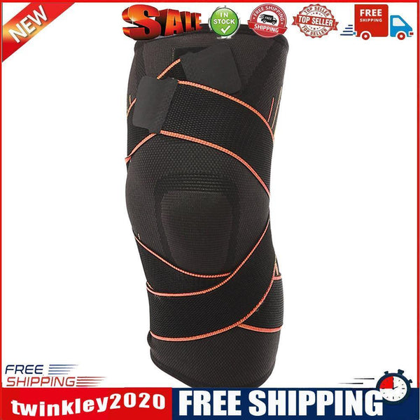 1pc Fitness Running Bandage Elastic Sports Knee Support Brace (Orange M)