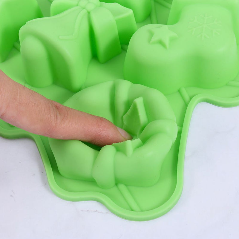 Wax Mold Casting Chocolate Cake Christmas Mold Jelly Ice Tray Baking Mould