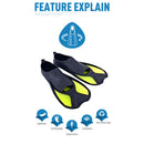 #A Diving Swimming Fins for Adults Flexible Submersible Foot Flippers Equipment