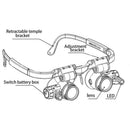 Jewelers Head Headband Magnifier LED Illuminated Visor NICE Loupe Glasses Z0M7