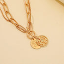 Fashion Jewelry Punk Metal Thick Chain Necklace Double Layer Street Choker Gifts
