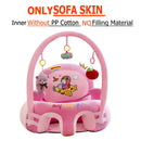 Infant Sofa Seat Skin Cartoon Plush Safety Seat Chair Without Cotton (Pink)