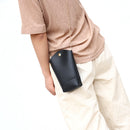 Women PU Leather Mini Phone Bag Chain Bag Shoulder Crossbody Bag(Black)