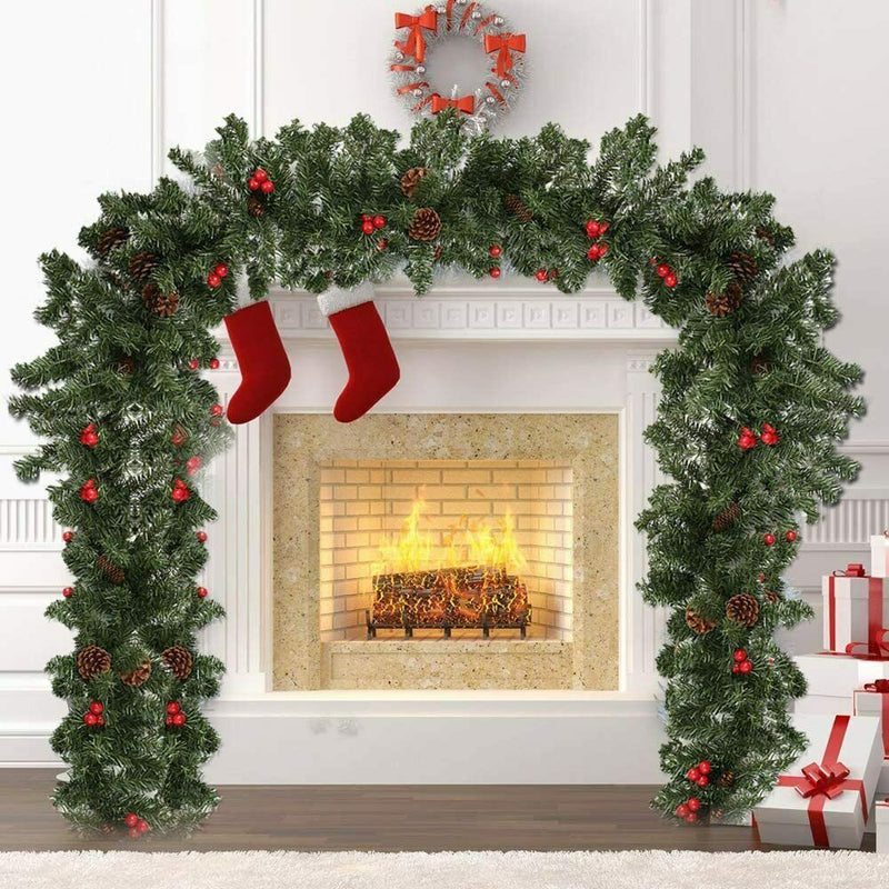 Decorative Wreaths Christmas Wreath Door Hanging Pine Needle Party Ornaments