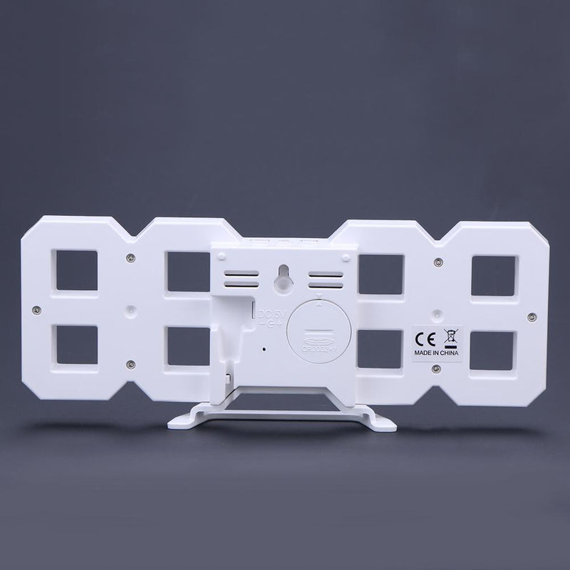Digital LED Table Clock 24 or 12-Hour Display Alarm Snooze 8888 Display