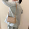 Women Solid Evening Clutch Shoulder Handbags PU Leather Totes Bags (Khaki)