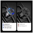 Smart Phone Adapter Universal 4-Port USB Fast Charging LED Display Car Charger