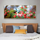 5D Rhinestone Craft Beaded Art Drawing Peacock Peony Diamond Embroidery Mosaic