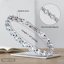 Round Aquamarine Stone Magnetic Bracelet Elegant Lymphatic Magnetherapy Bracele#