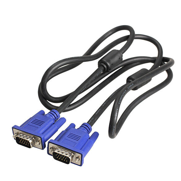 Premium 1.5M VGA To VGA 15pin Male to Male Monitor Cable for Laptop CRT DVD