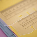 PVC Separator Bookmark Ruler 6 Holes Binder Notebook Rulers (A6 Transparent