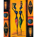 African Modern Woman Art Oil Paint By Numbers Kit Frameless Drawing Picture