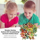 50pcs Wooden Butterfly Sewing Buttons Knitting Clothes Decor (28x20x2.5mm) Newly