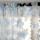 2pcs Curtain Living Room Bedroom Home Door Window Curtain (Light Blue)