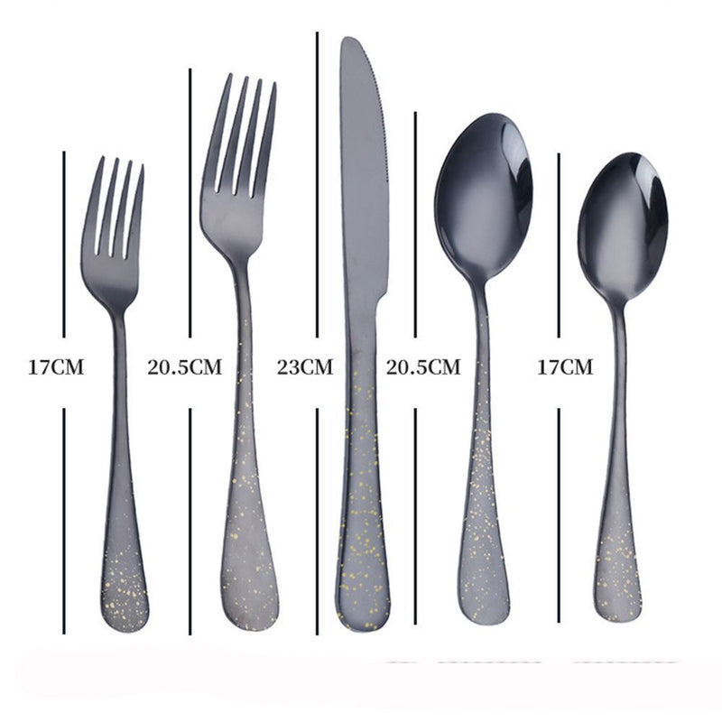 Durable Spoon Fork Knives Kits Complete Dinnerware Set Tableware Cutlery Set