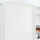 Self-Adhesive Pleated Blinds Half Blackout Window Curtains (White 90X150cm)