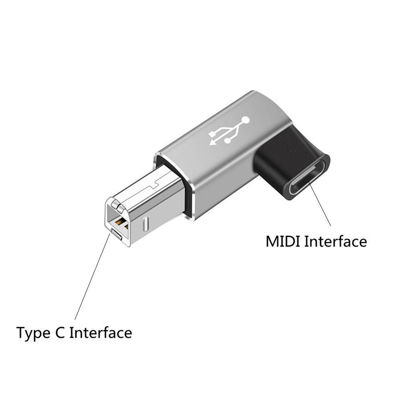 USB C to B Adapter Female to Male for Printer MIDI Controller Electric Keyboard