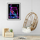 5D DIY Diamond Painting Kits Purple Feather Full Round Drill Wall Decor Art
