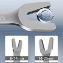 Long Handle Serrated V Groove Wrench Double Head Open End Repair Spanner Newly