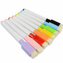 8 Colors Dry Erase White Board Marker Pen Fine Point Built-in Pen Eraser U5Z4