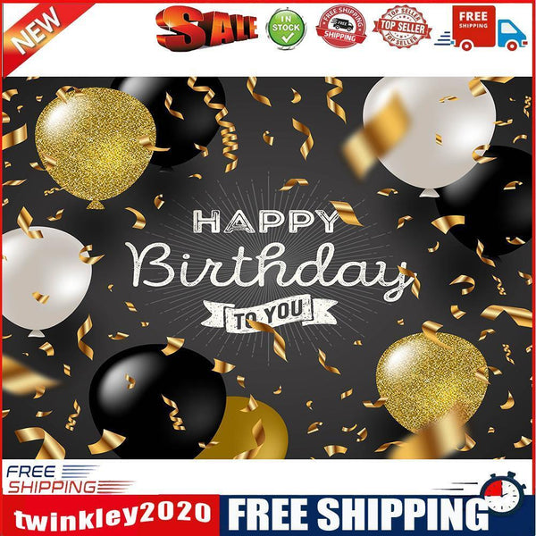 Happy Birthday Photographic Art Cloth Backdrop Studio Prop Household Decor