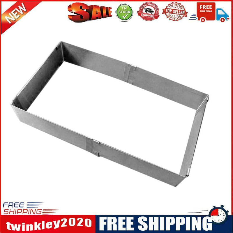 Stainless Steel Retractable Rectangle Square Mousse Ring Cake Baking Mold