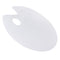 Plastic Clear Oval Painting Palette Drawing Watercolor Mixing Board Pallet