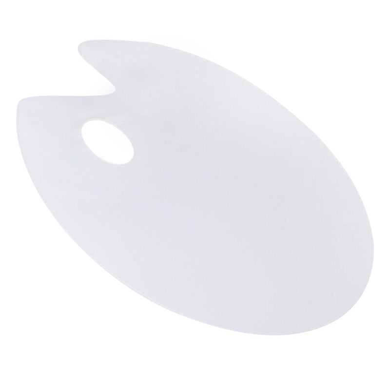 Plastic Clear Oval Painting Palette Drawing Watercolor Mixing Board Pallet