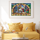 5D DIY Full Drill Round Shape Nativity Rhinestone Diamond Drawing for Home