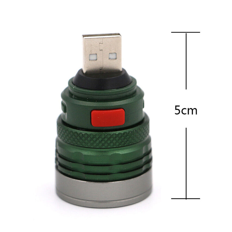 USB LED Power Bank Flashlight Head Lamp 3W Extension Light Torch