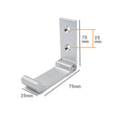 Folding Aluminum Wall Mounted Hook Headphones Holder Hat Clothes Rack Hange