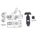 Accessories RV Front Door Knob T-Handle Hasp Rubber Flexible Draw Latch Cooler