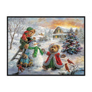 Full Embroidery Set Cross Stitch Needlework Kit 11CT Bear Snowman Animal Nature