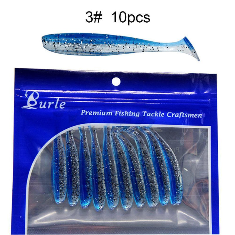 10x 9cm 4.2g Bionic Mandarin Fish Fishing Lures Artificial Soft Bait (3)