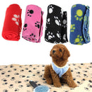 Fashion Soft Dogs Puppy Pet Blanket Car Mat Paw Print rug