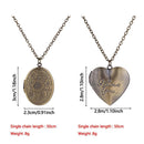 Three-dimensional Carving Photo Picture Locket Necklace Pendant Heart Shaped
