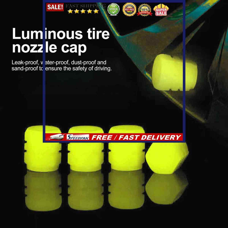 4pcs Tire Valve Caps Illuminated Tire Air Cap Universal Wheel Cover for Bicycles