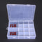14 Compartment Transparent Plastic Jewelry Box Earrings Rings Beads Pills Storag