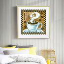 5D Full Round Drill Diamond Painting DIY Cup Cross Stitch Embroidery Mosaic K