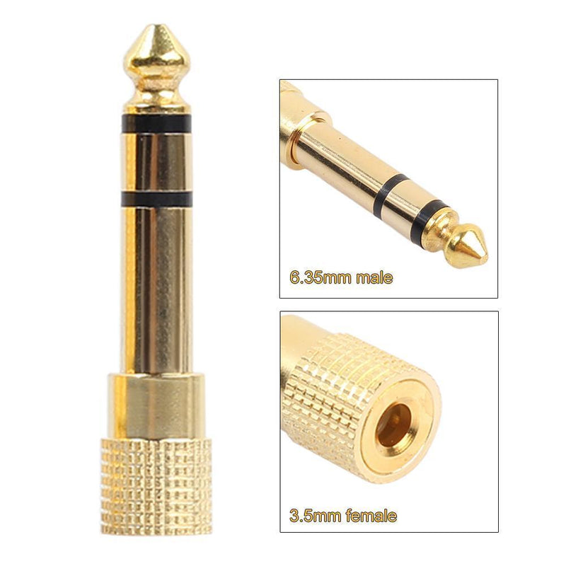 3.5mm Stereo Female to 6.35mm Male Mono Audio Adapter Plug Newly
