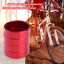 4pcs Aluminum Alloy Handlebar Headset Washer Bike Front Fork Spacer (Red)