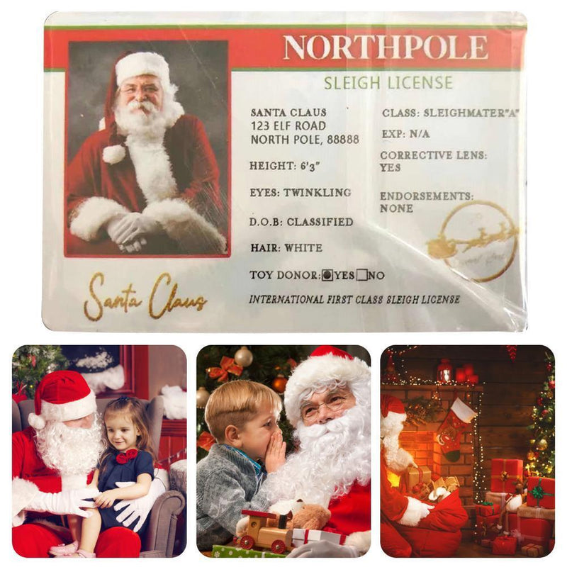 Santa Claus Driver License Card Christmas Gifts Greeting Cards Decor (Style