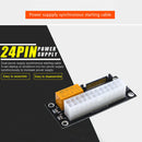 5pcs Add2psu ATX 24Pin to SATA Dual PSU Power Supply Sync Adapter (Black)