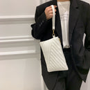 PU Leather Envelope Bag Women Fashion Solid Color Zipper Trendy Briefcase Pouch