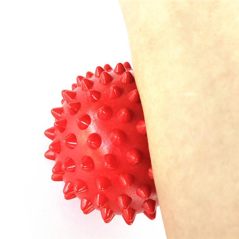 PVC Spiky Ball Trigger Point Fitness Hand Foot Pain Relief Ball (Red)
