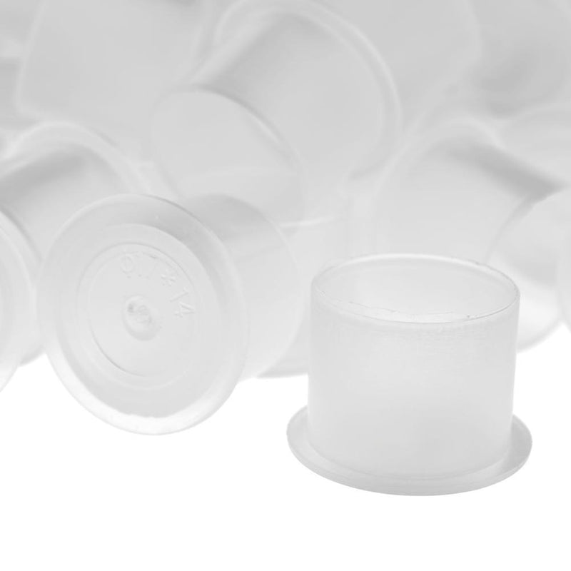 Plastic Microblading Tattoo Ink Cup Cap Pigment Clear Holder Container(C)