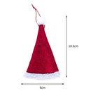 Small Size Christmas Hat Pendants Cloth Art Kitchen Home Tableware Bedroom Decor