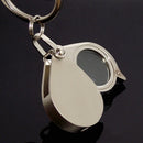 Portable 8X Folding Key Ring Magnifier with Key Chain Daily Magnifying Tool