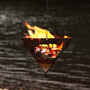Outdoor Camping Picnic BBQ Stainless Steel Campfire Hanging Triangle Stove Set