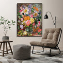 Painting By Numbers DIY Colorful Flower Canvas Oil Wall Art Picture Ornament Kit